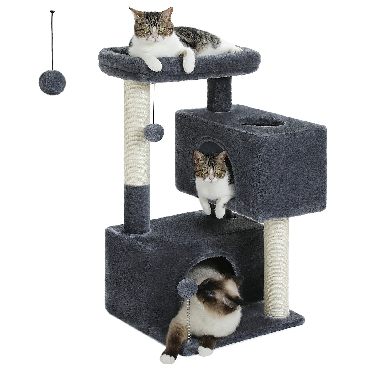PAWZ Road Indoor Cat Tree Tower With Sisal Scratching Posts
