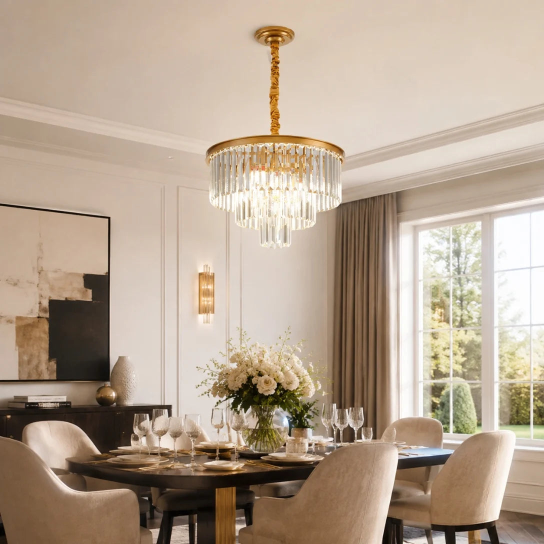 GreeLustr Modern Crystal Chandelier Ceiling Light For Living Room