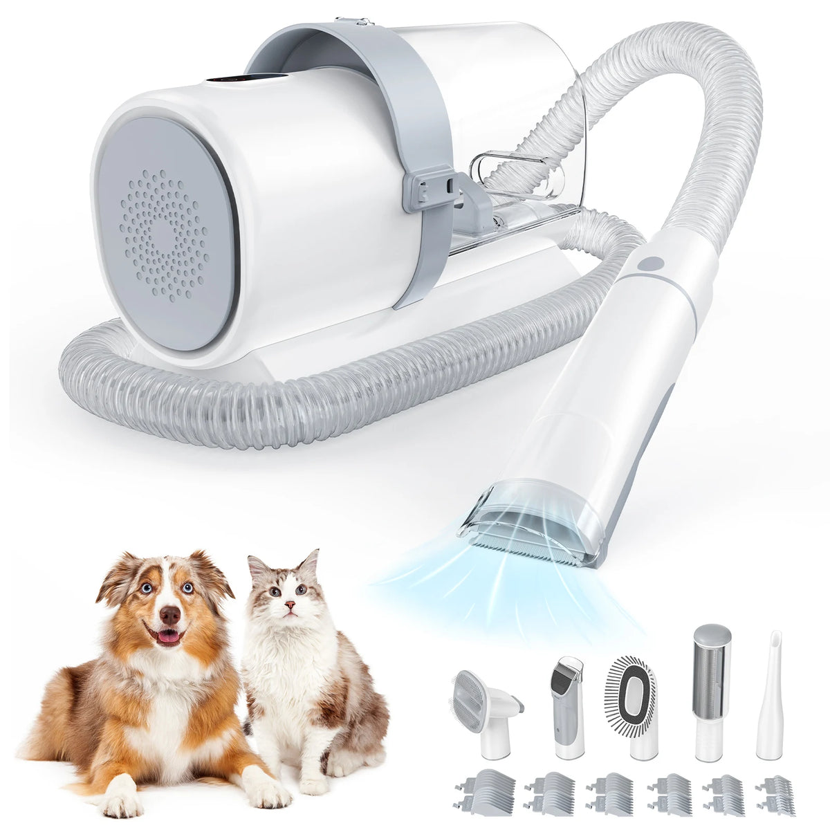 Professional Cordless Pet Grooming Vacuum Kit With Quiet Clippers