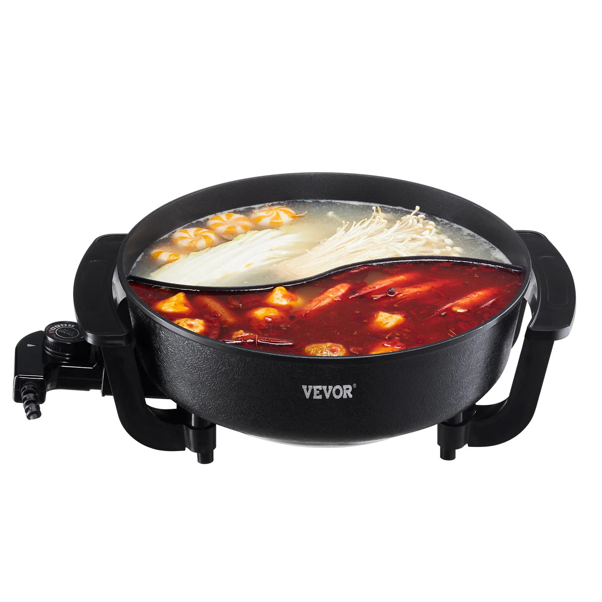 SucceBuy Dual Flavor Electric Hot Pot Shabu Shabu Cooker