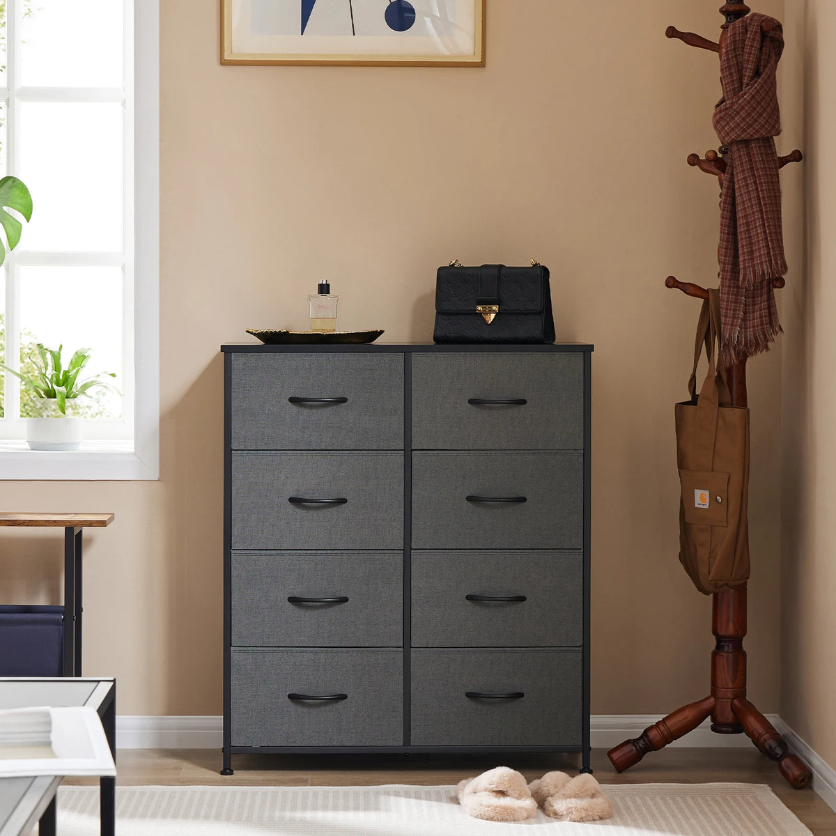 MCQ Fabric Eight Drawer Living Room Storage Dresser Cabinet