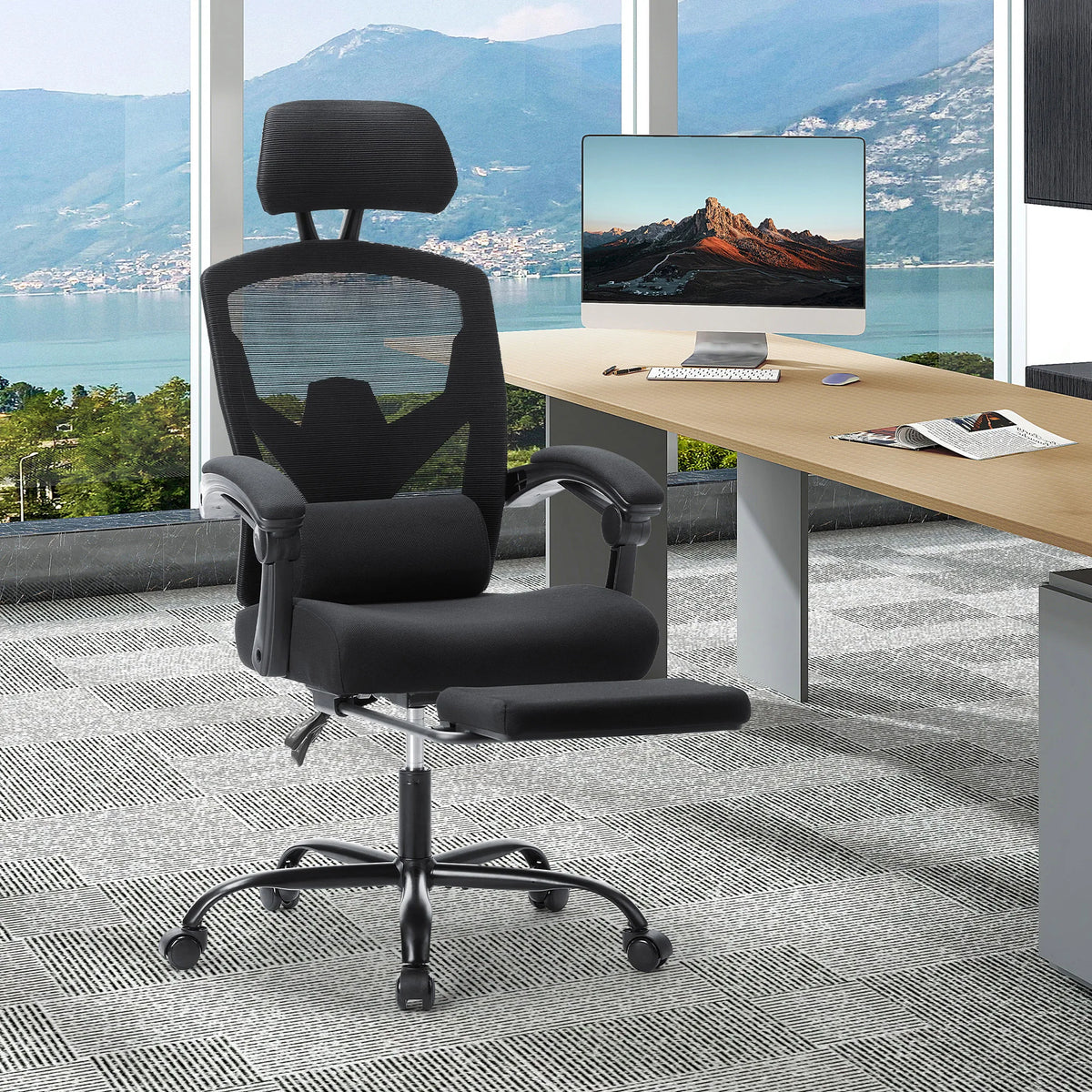 MCQ High Back Ergonomic Reclining Mesh Office Chair