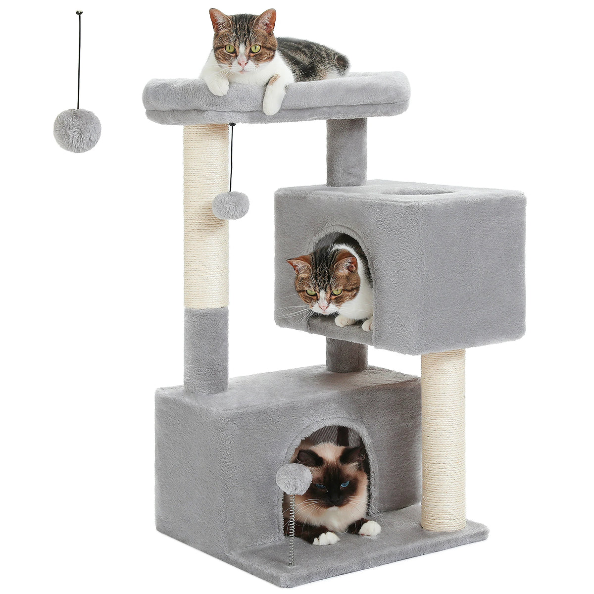 PAWZ Road Indoor Cat Tree Tower With Sisal Scratching Posts