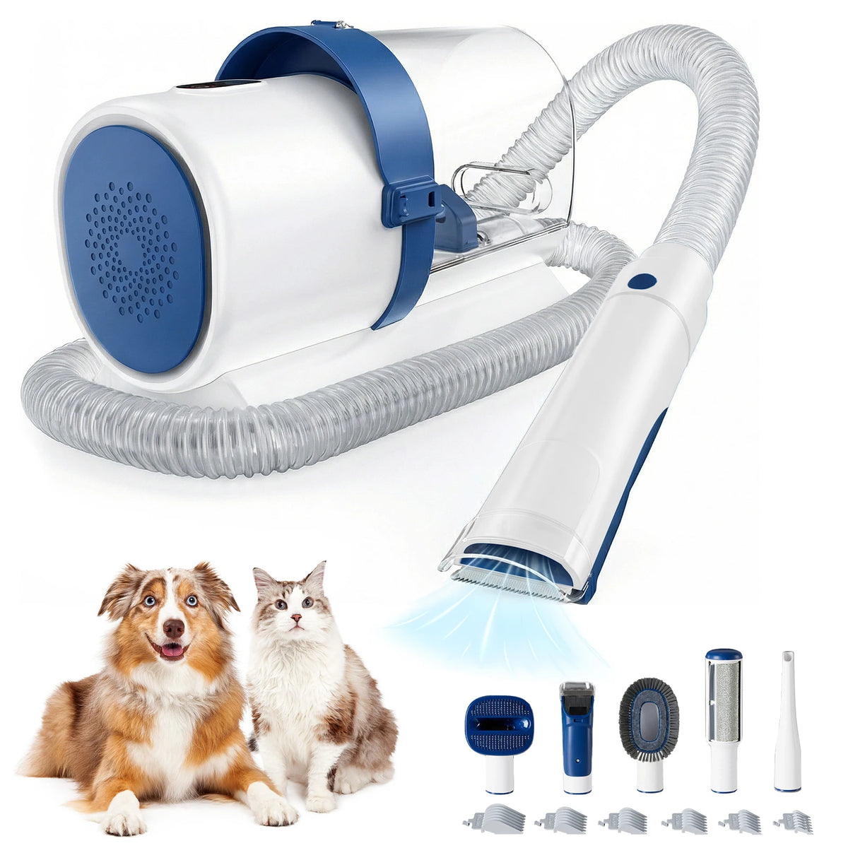 Professional Cordless Pet Grooming Vacuum Kit With Quiet Clippers