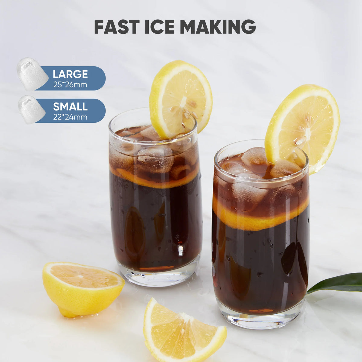 Portable Countertop Ice Maker With Self Cleaning Rapid Bullet Ice