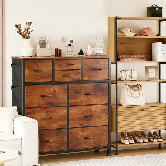 JHK Modern Fabric Storage Cabinet Living Room Organizer