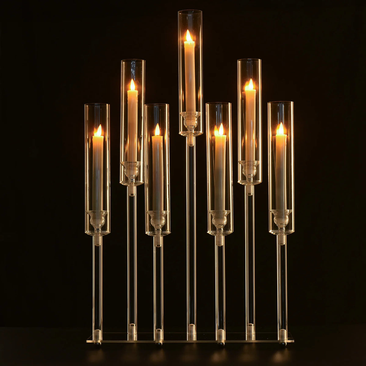 VINCIGANT Seven Arm Acrylic Candelabra For Weddings And Parties