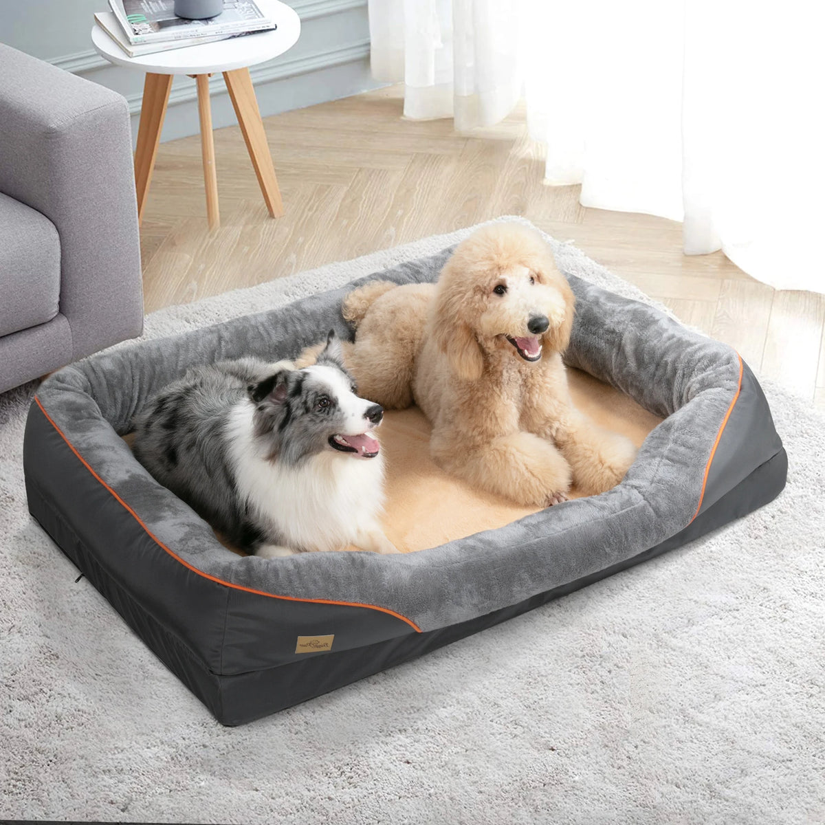 BINGOPAW Soft Dog Bed With Removable Washable Waterproof Cover