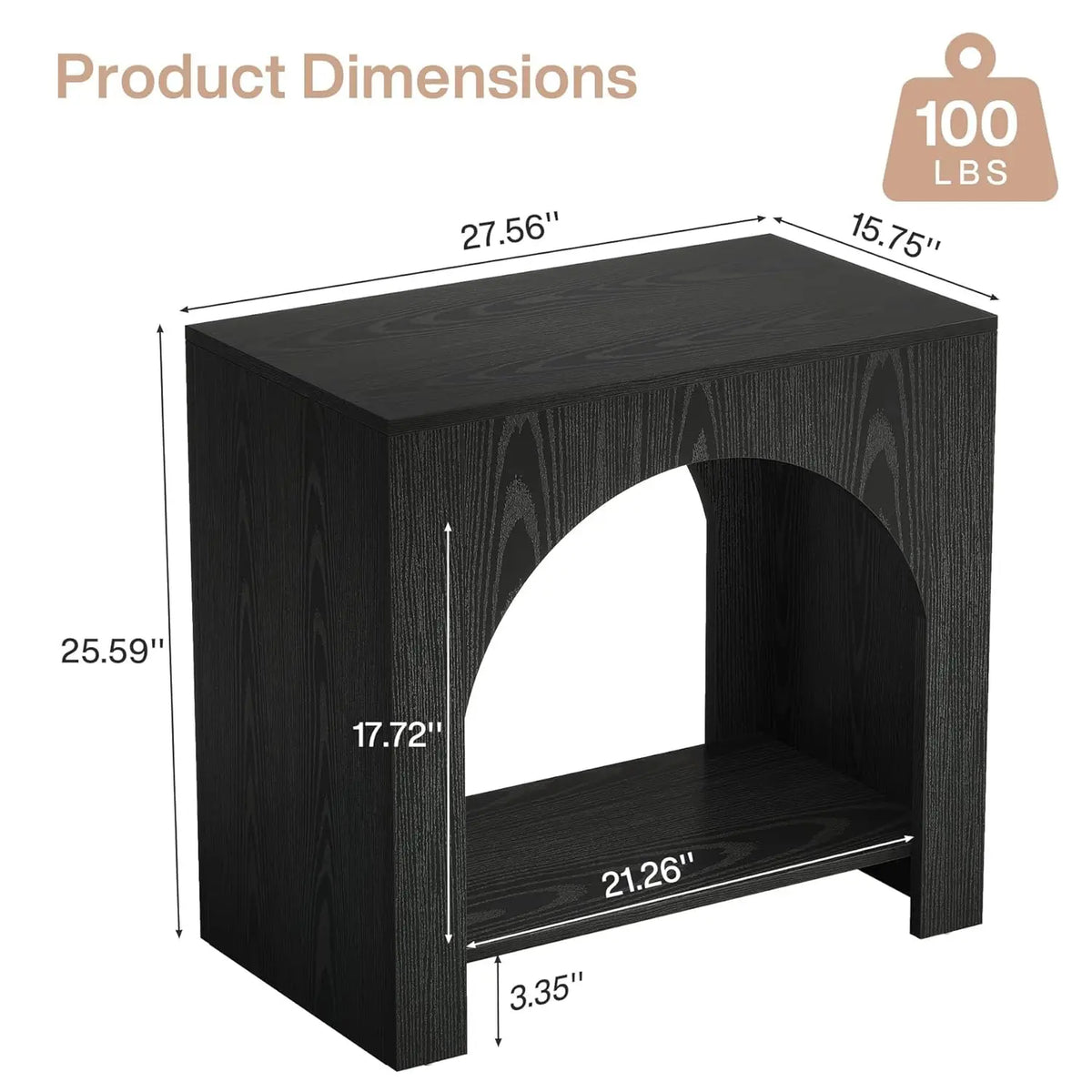 Wooden Storage Nightstand With Modern Design For Bedroom Bedside Table