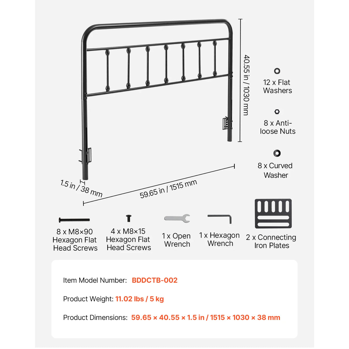 SucceBuy Diamond Tufted Adjustable Height Headboard For Modern Beds