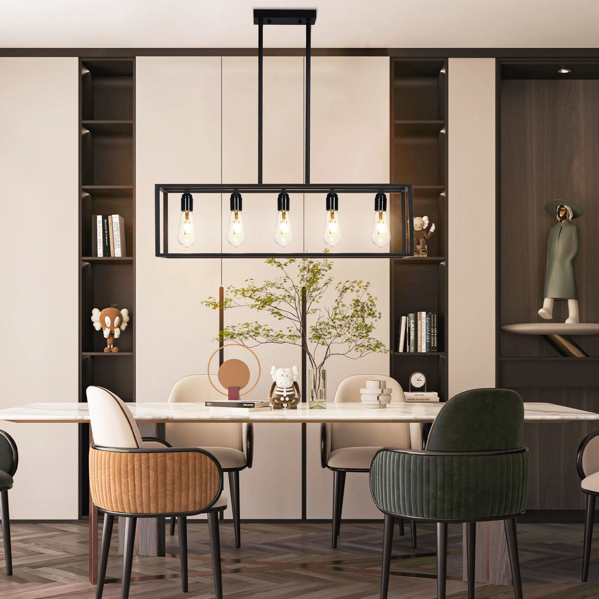 Industrial Iron Pendant Light Chandelier For Kitchen Dining Room