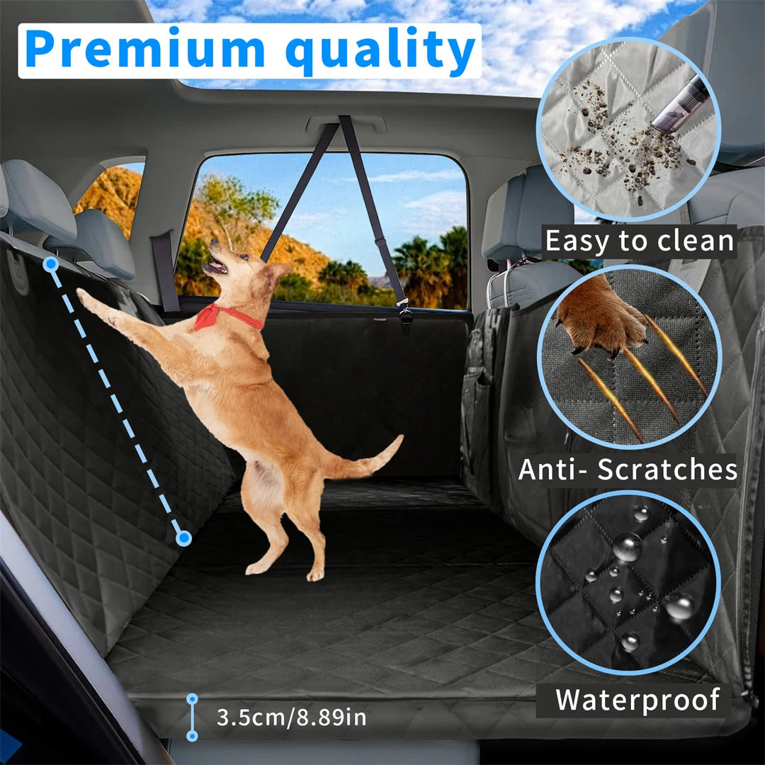 BINGOPAW Waterproof Dog Car Seat Cover With Hammock Extender