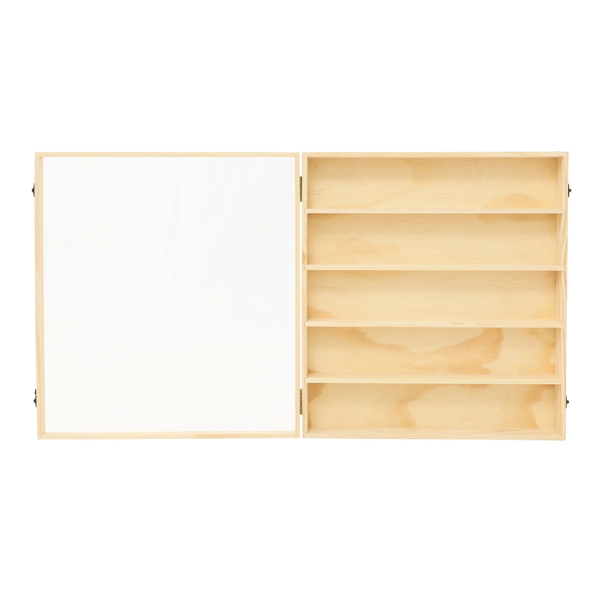 Bymaocar Five Tier Wall Mounted Wooden Display Cabinet Acrylic Door