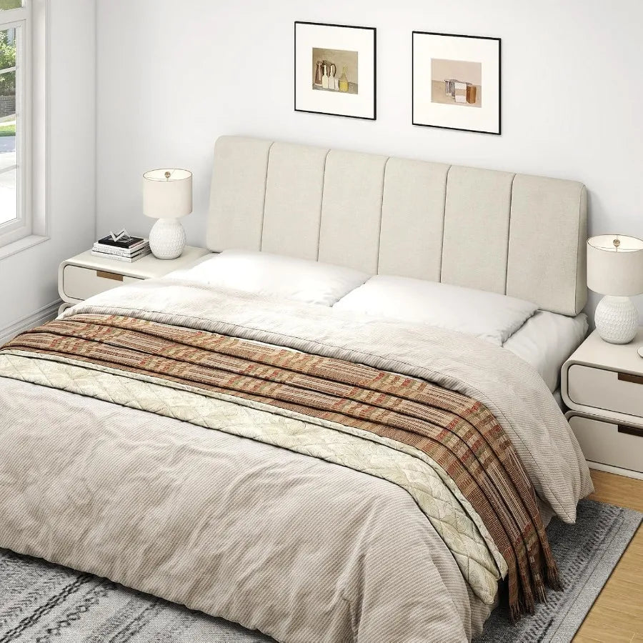 XIUWO Upholstered Linen Headboard Modern Bedroom Furniture