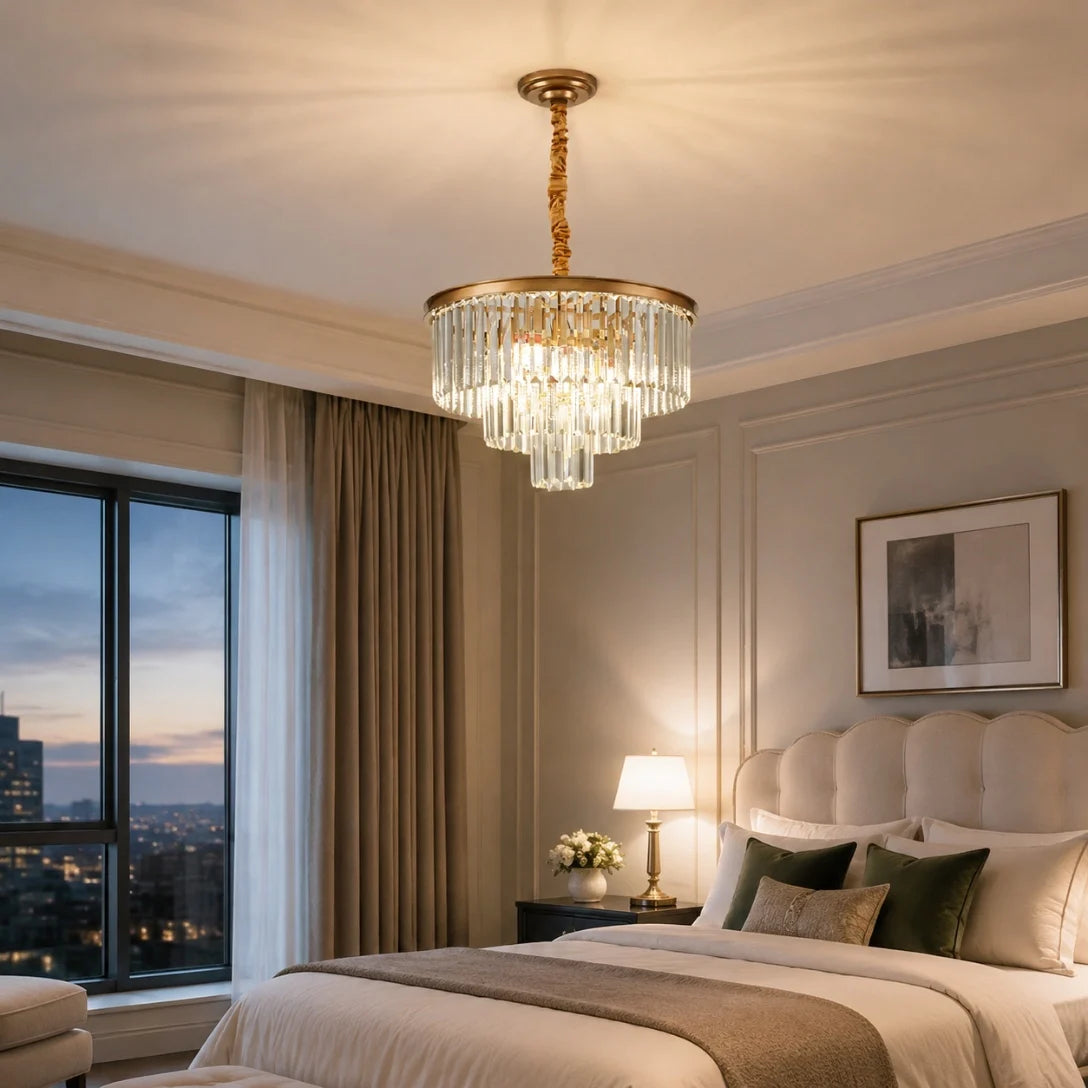 GreeLustr Modern Crystal Chandelier Ceiling Light For Living Room