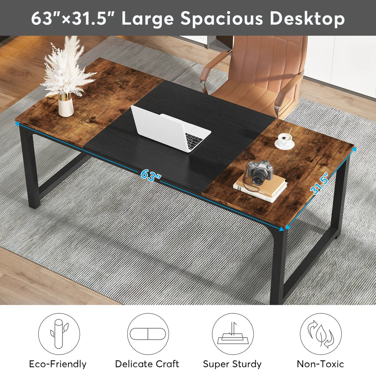 Tribesigns Modern Wooden Computer Desk For Home Office