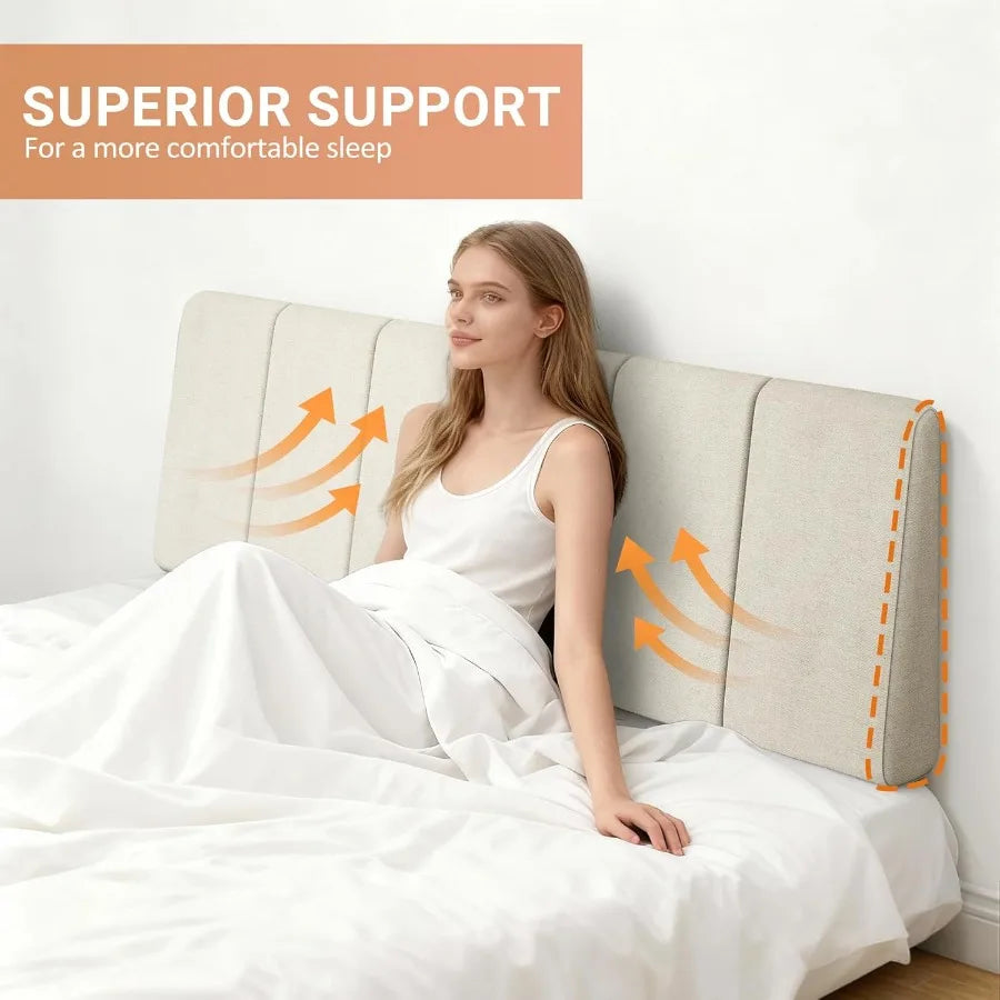 XIUWO Upholstered Linen Headboard Modern Bedroom Furniture