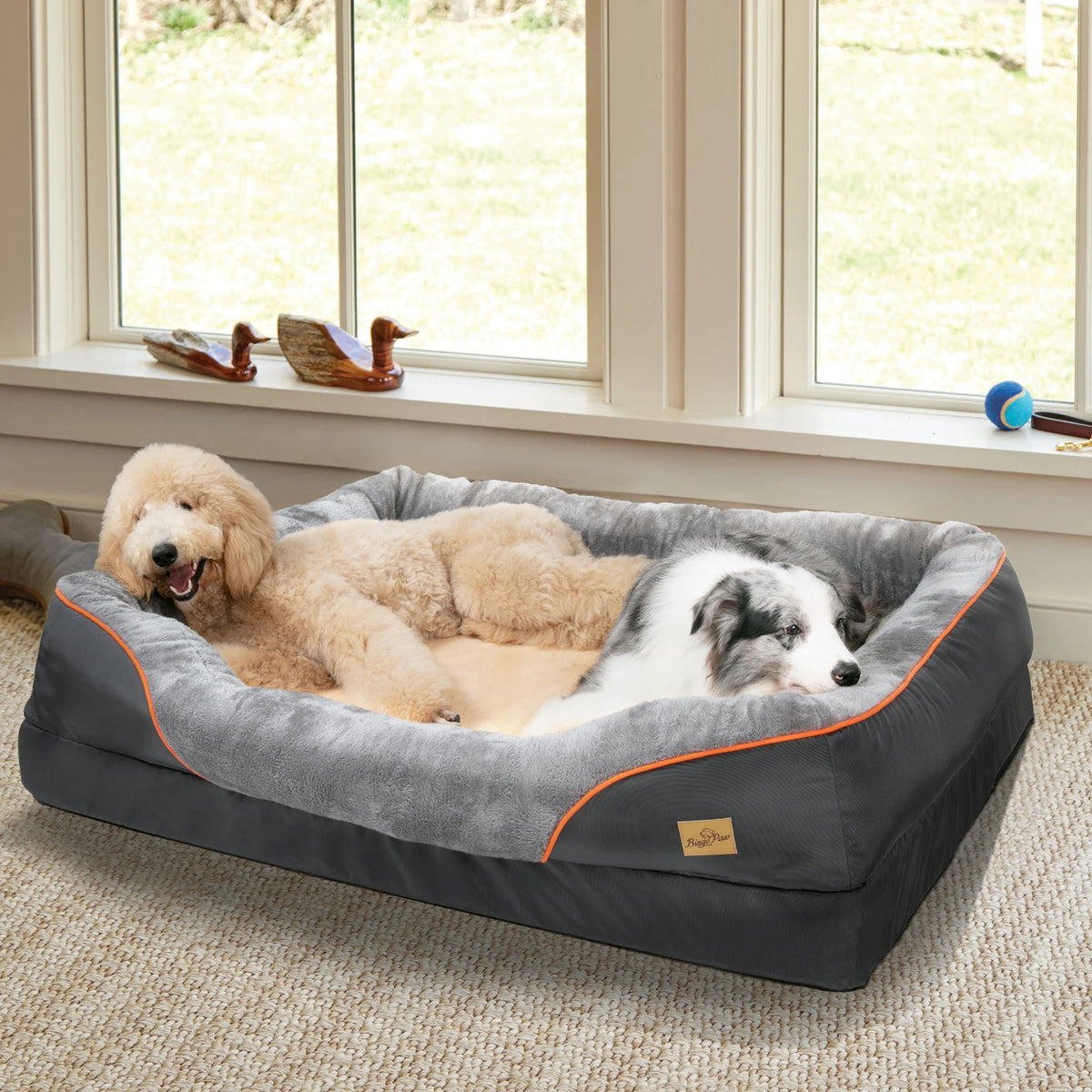 BINGOPAW Soft Dog Bed With Removable Washable Waterproof Cover