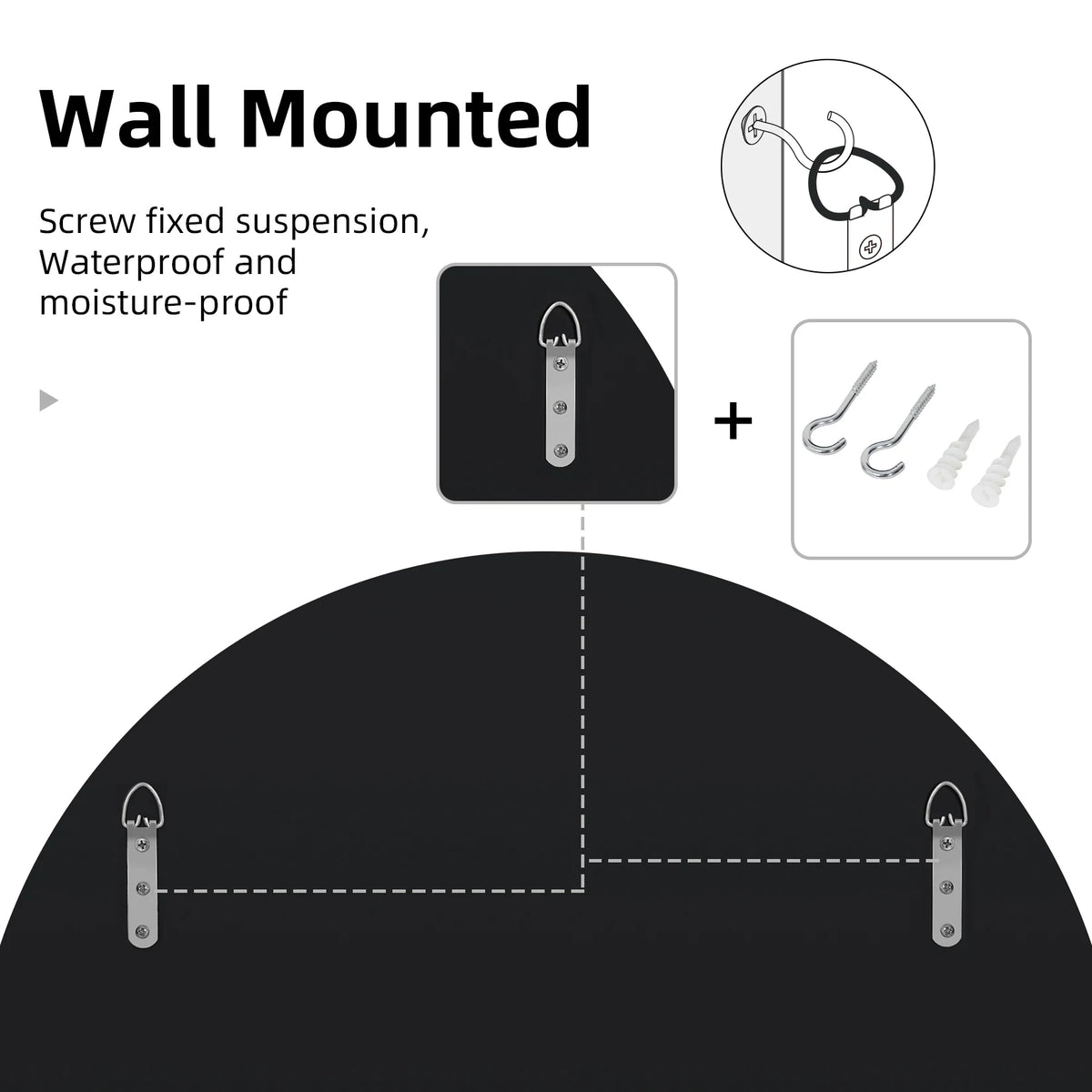 Elegant Starburst Round Glass Wall Mirror For Home Decor
