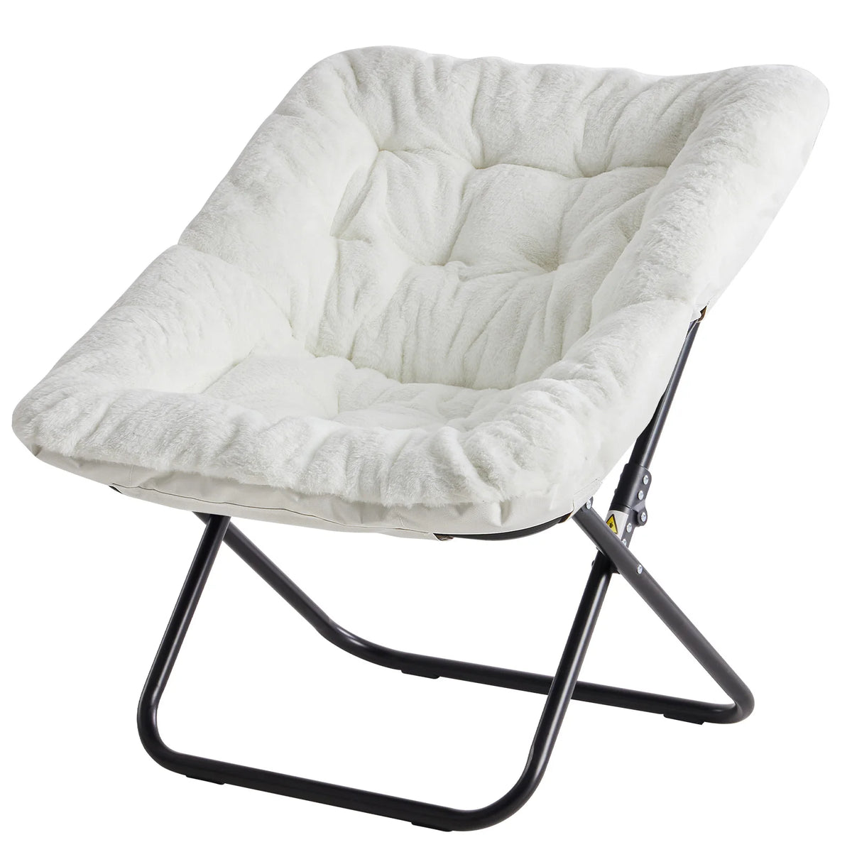 JHK Modern Folding Saucer Chair With Padded Metal Frame