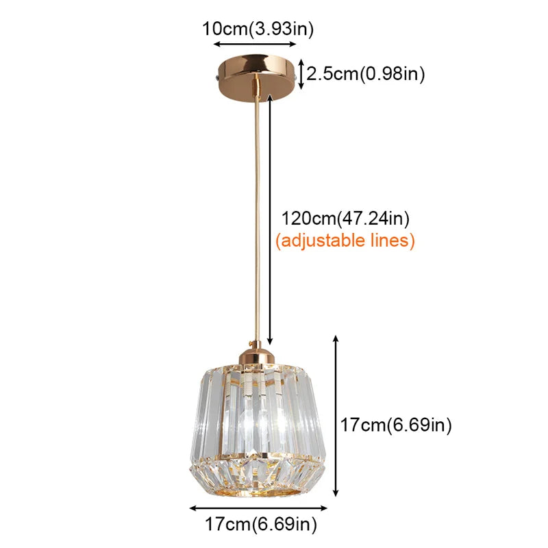 GreeLustr Modern Crystal LED Chandelier Pendant Ceiling Light