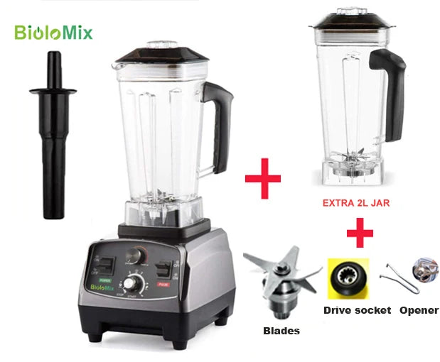 Biolomix Heavy Duty Timer Blender Mixer For Juicing And Smoothies