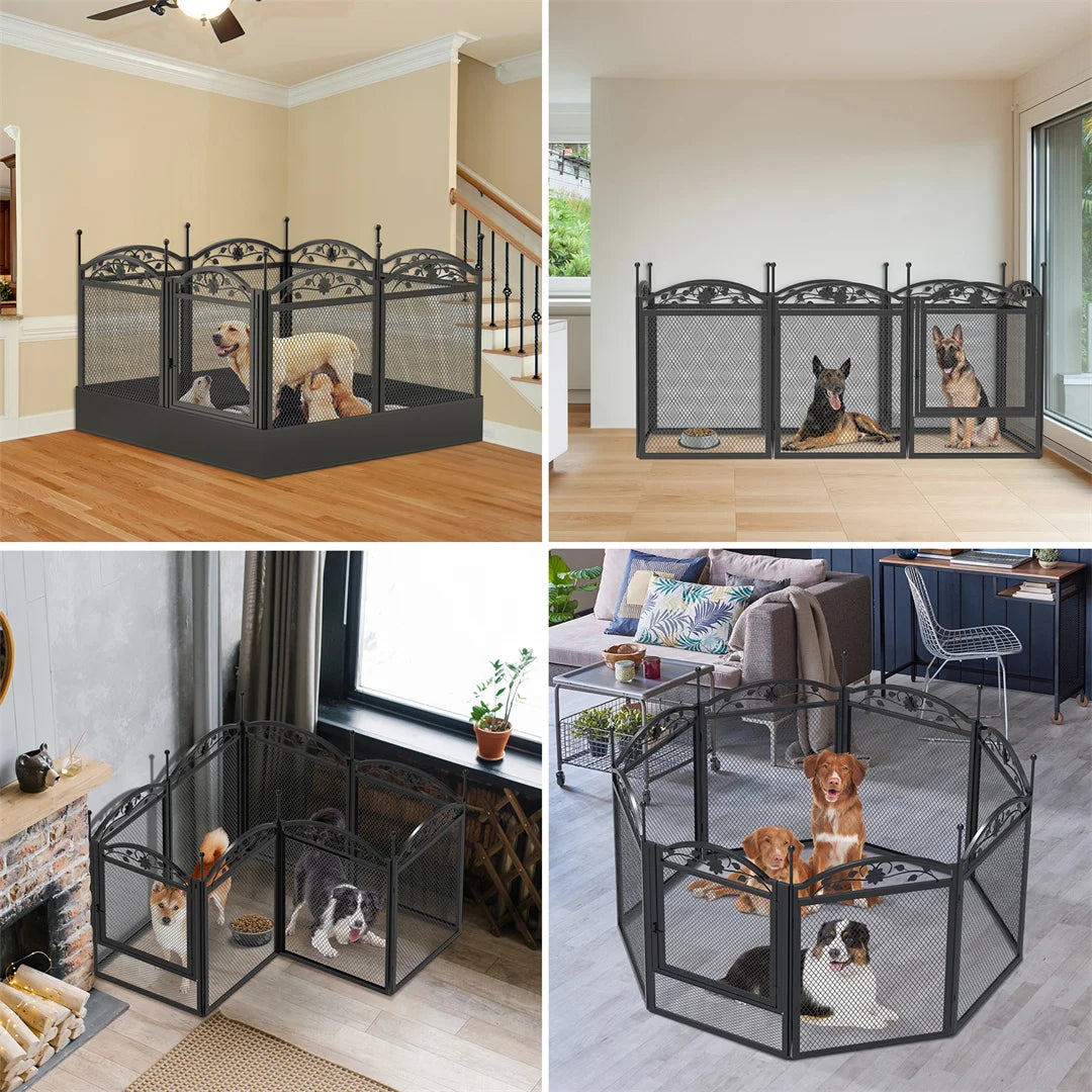 Bingopaw Heavy Duty Metal Dog Playpen For Outdoor Indoor Training