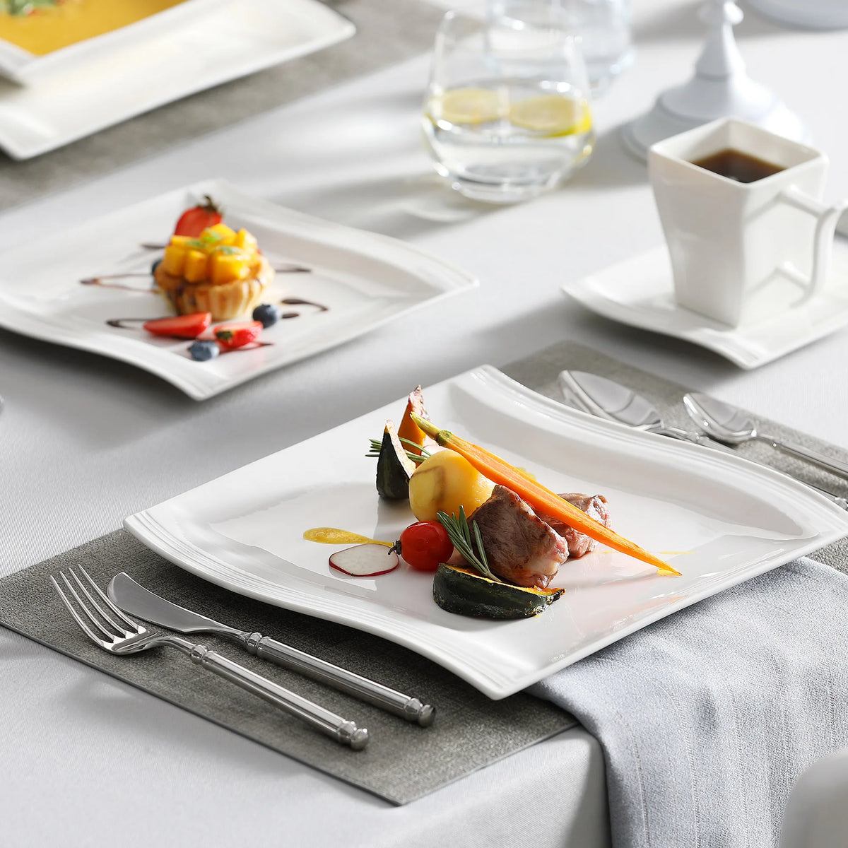 Malacasa Flora Ceramic Dinnerware Set For Home Dining Tables