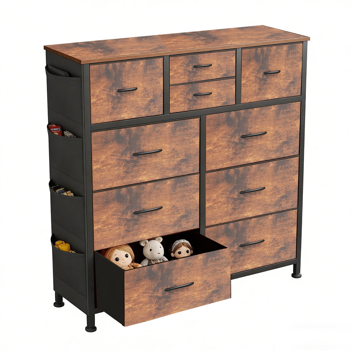 JHK Modern Fabric Storage Cabinet Living Room Organizer