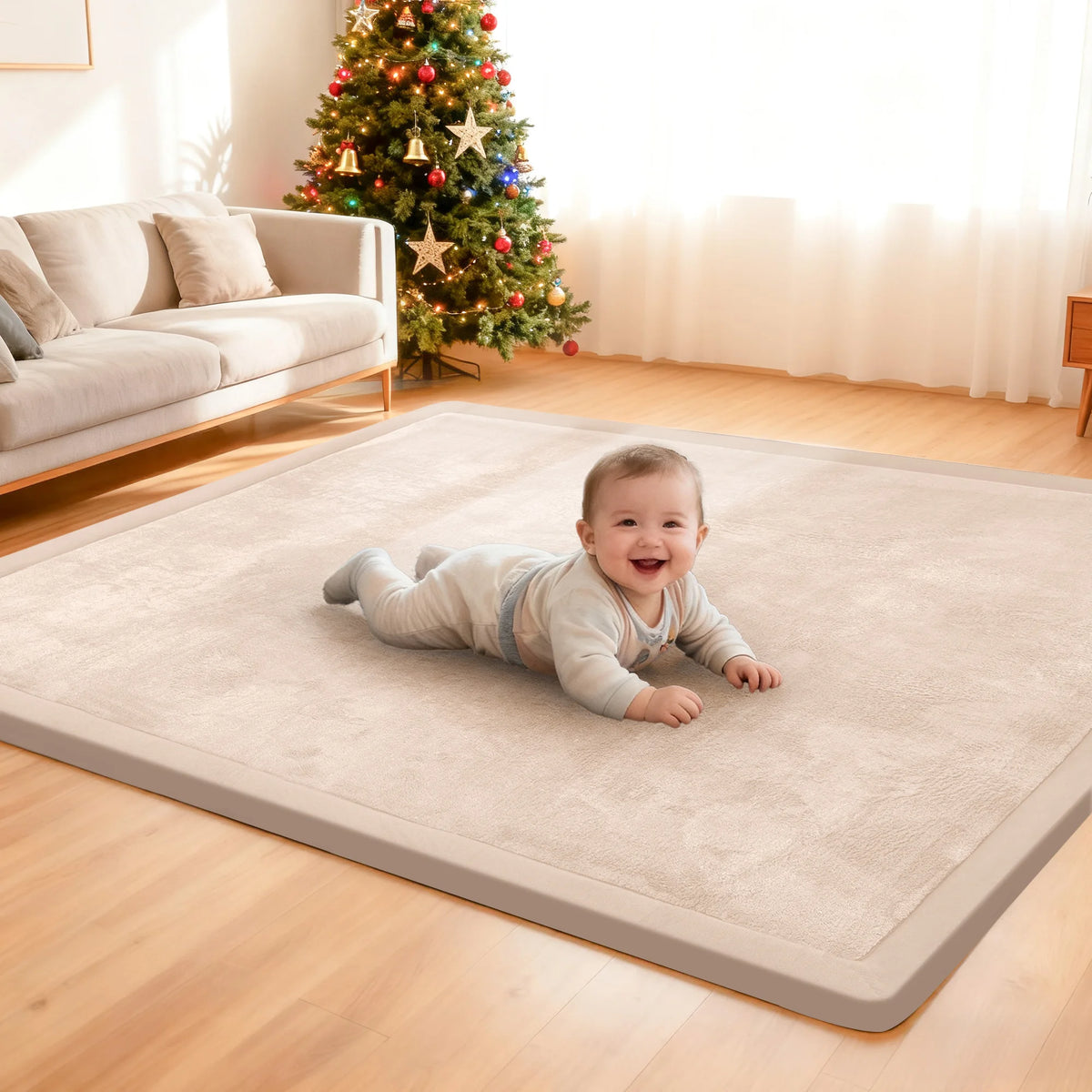 Huloo Sleep Soft Memory Foam Baby Play Mat Nursery Rug