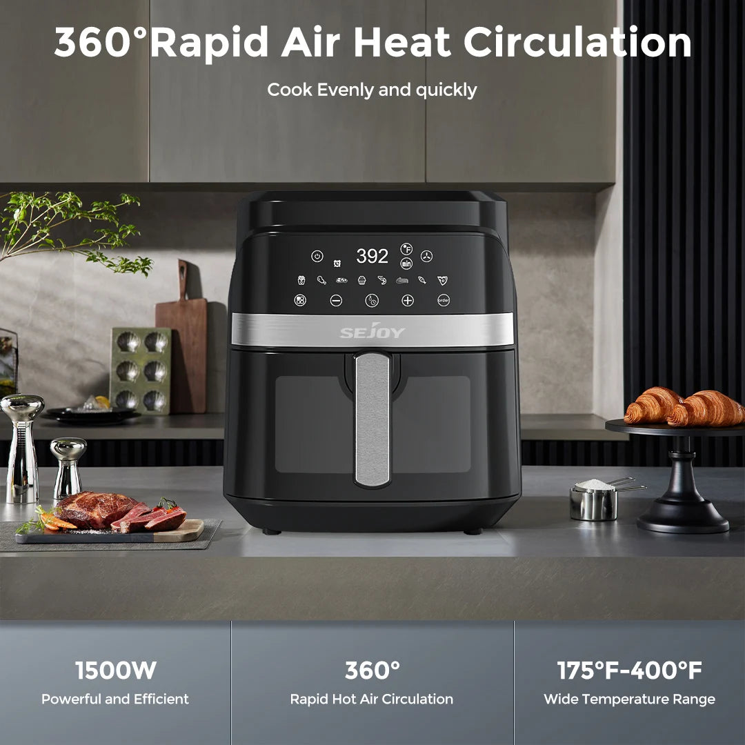 Sejoy Multifunction Air Fryer Oven For Roasting Baking Dehydrating