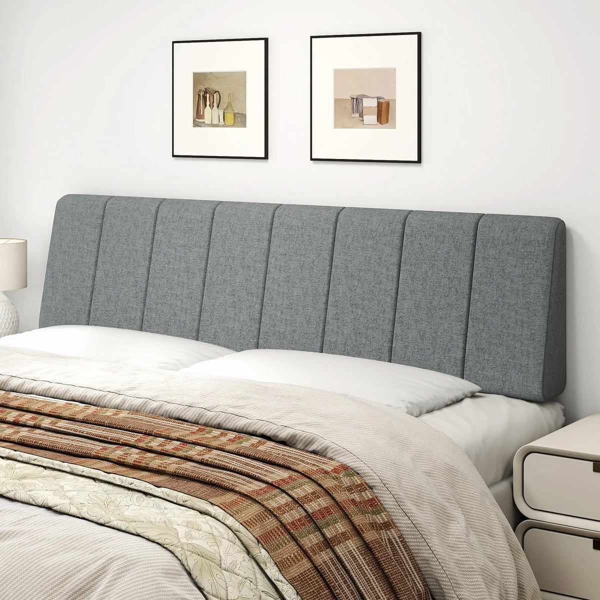 XIUWO Upholstered Linen Headboard Modern Bedroom Furniture