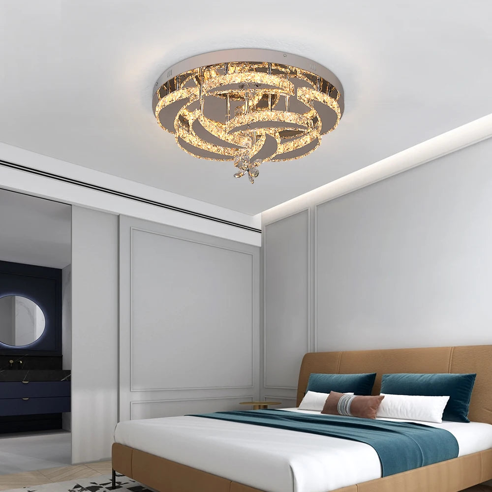 Vetrulus Modern Led Crystal Chandelier For Living Rooms