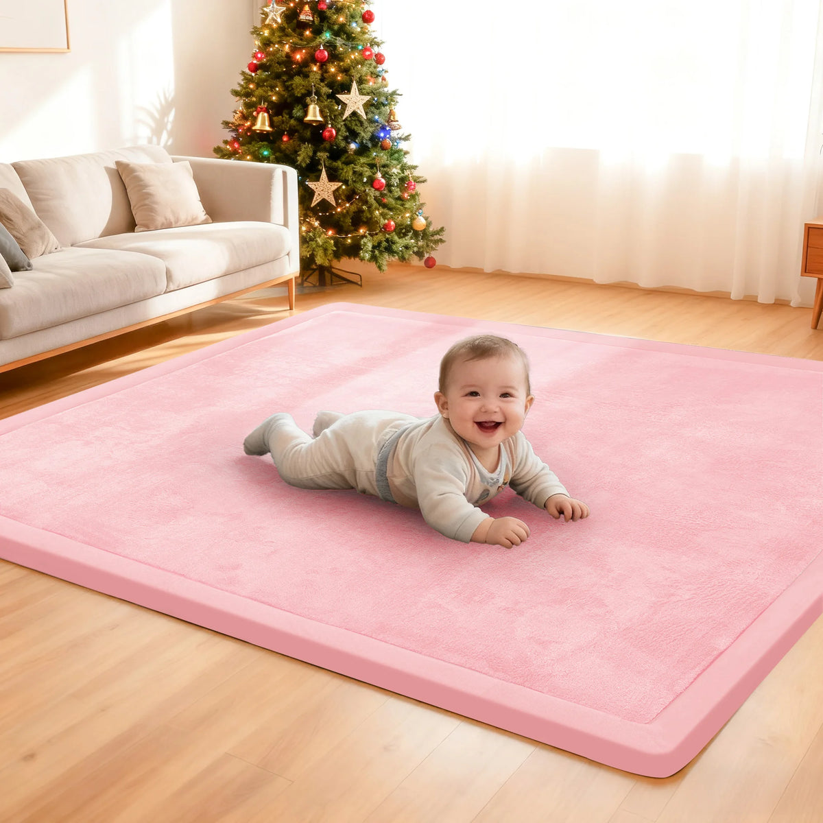 Huloo Sleep Soft Memory Foam Baby Play Mat Nursery Rug