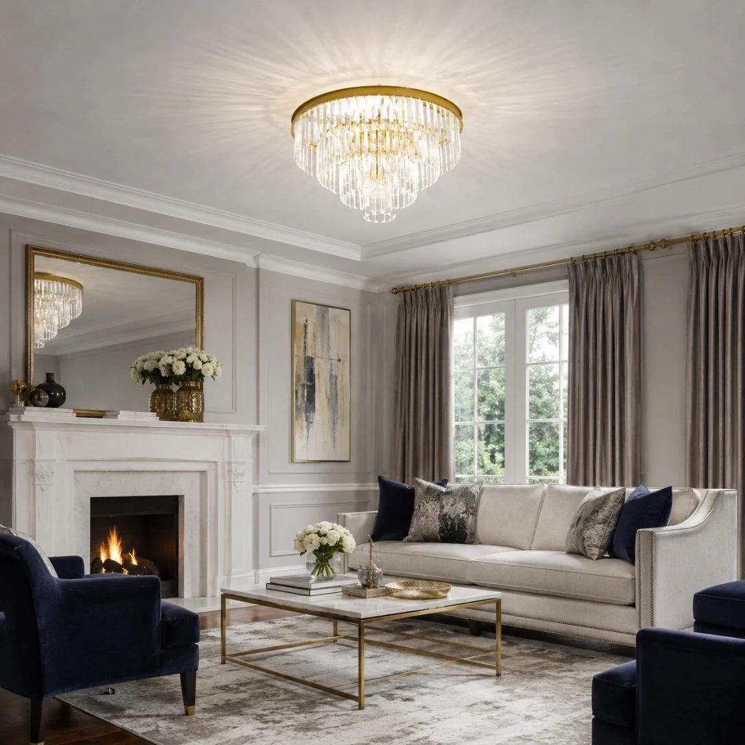 GreeLustr Modern Crystal Chandelier Ceiling Light For Living Room