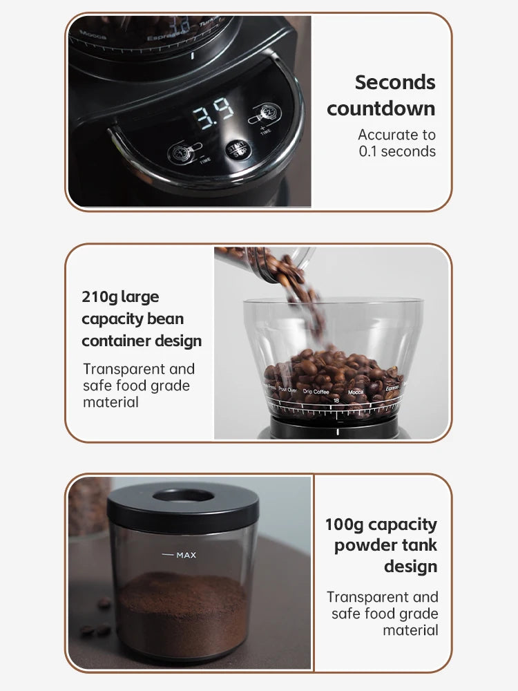 HiBREW Automatic Burr Coffee Grinder With 34 Adjustable Gears