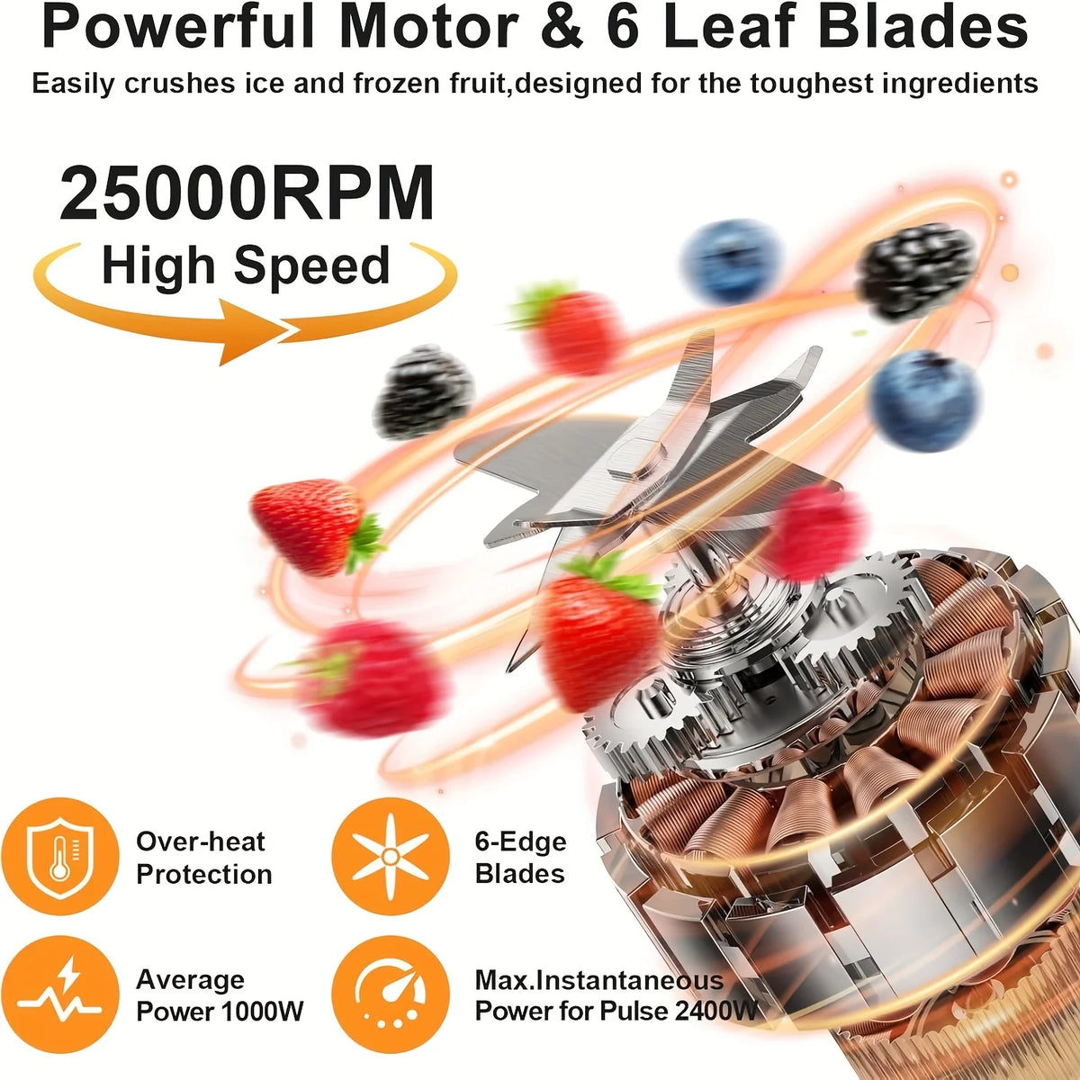 Prasky Professional Heating Blender For Smoothies And Soups