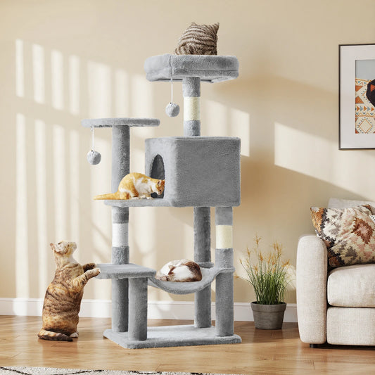 JHK Multi Level Cat Tree With Sisal Scratching Posts