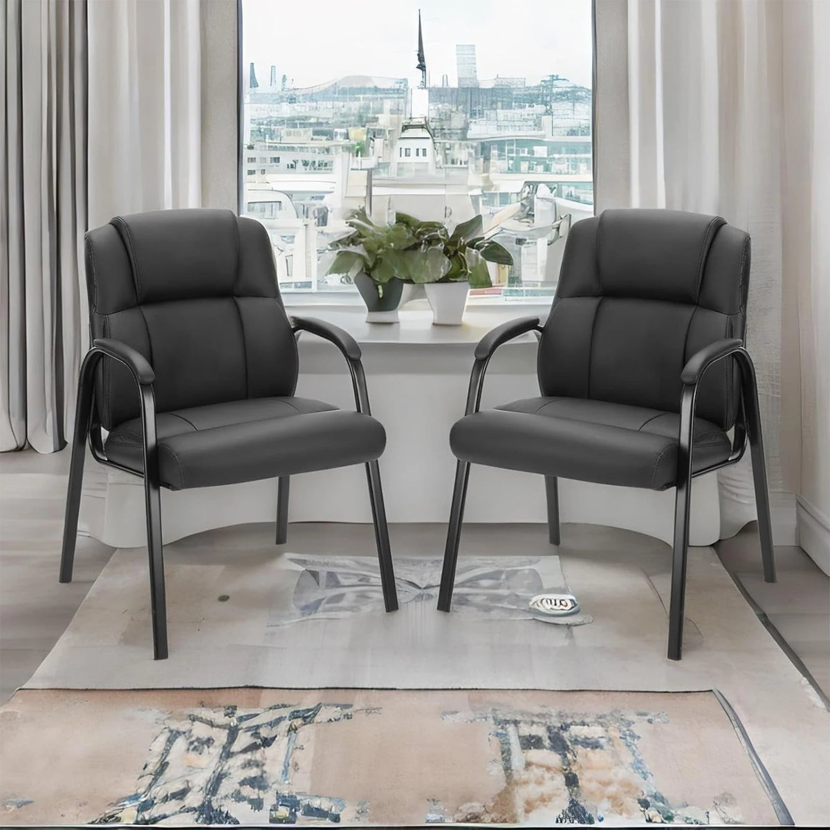 MCQ Ergonomic Office Chair With PU Leather And Steel Frame