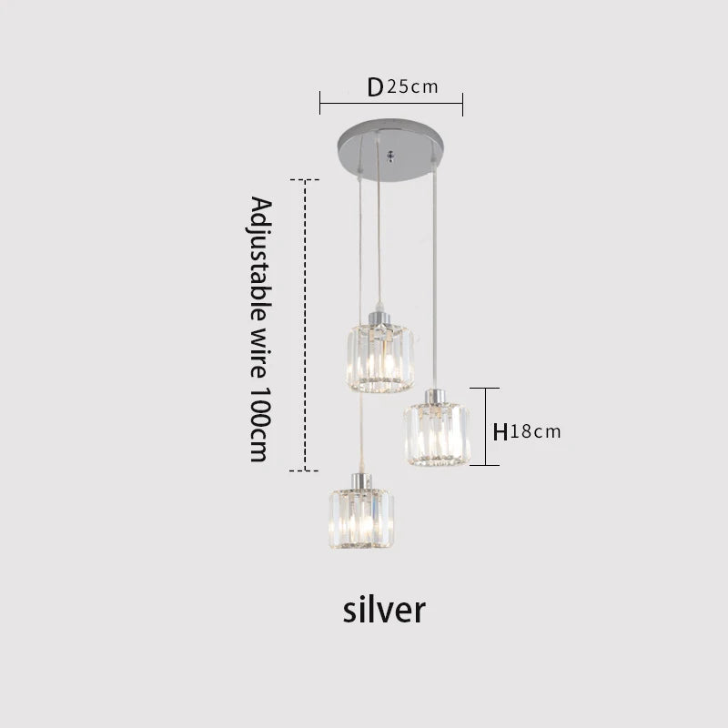 Vetrulus Modern K9 Crystal Ceiling Lamp Nordic Chandelier