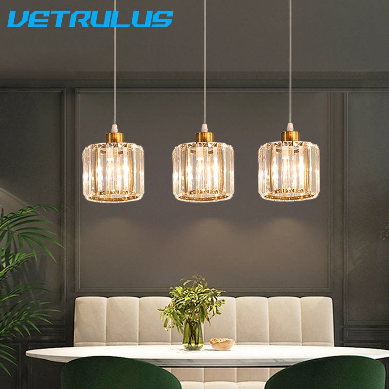 Vetrulus Modern K9 Crystal Ceiling Lamp Nordic Chandelier