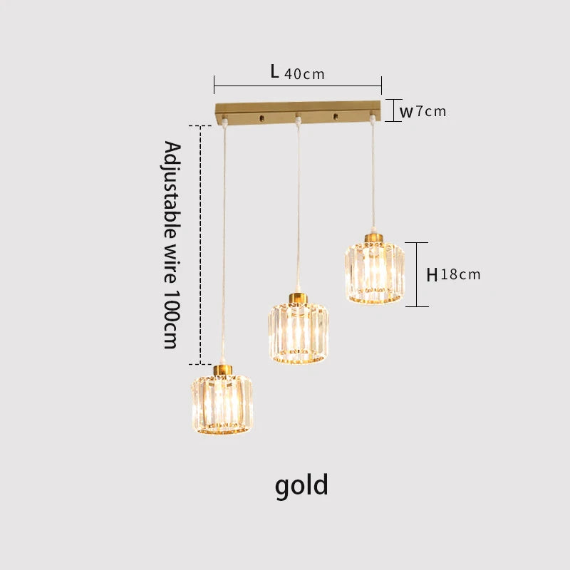 Vetrulus Modern K9 Crystal Ceiling Lamp Nordic Chandelier